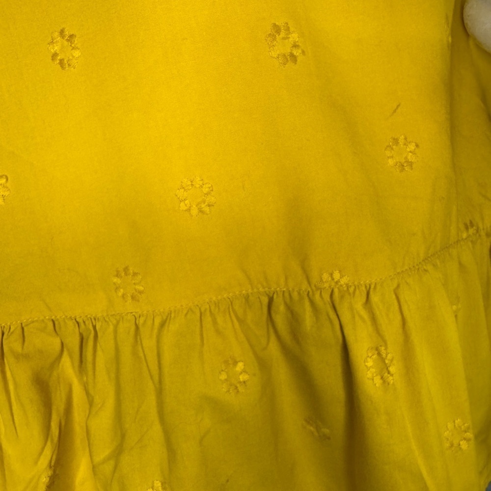 Ulla Johnson Bow Yellow 100% Cotton Ruffle by the waist Sz 8. - Picture 4 of 11